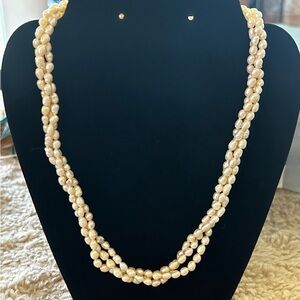 Triple strand Pearl Necklace